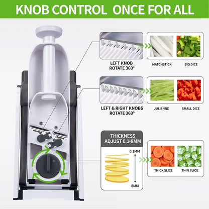 Adjustable Vegetable Cutter - 4-in-1 Mandoline