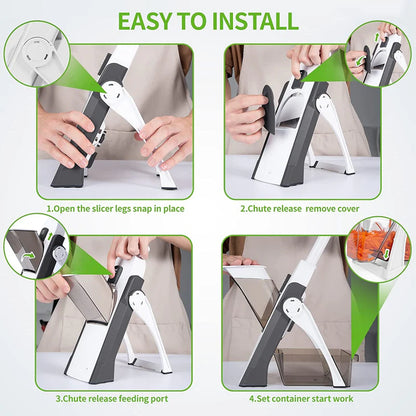Adjustable Vegetable Cutter - 4-in-1 Mandoline