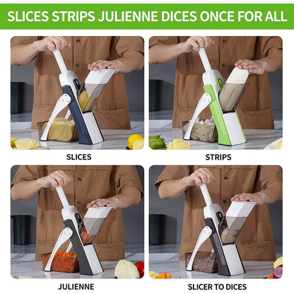Adjustable Vegetable Cutter - 4-in-1 Mandoline